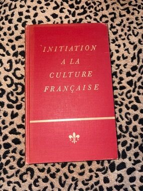 Vintage 1944 Hardcover Book Introduction to French Culture Red & Gold